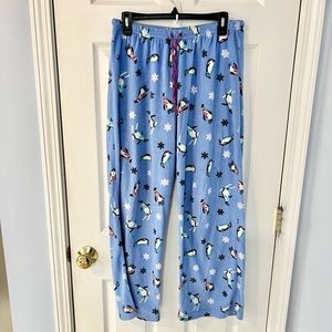 Noire Jasmine Rose Penguin Snowflake Pajama Pants